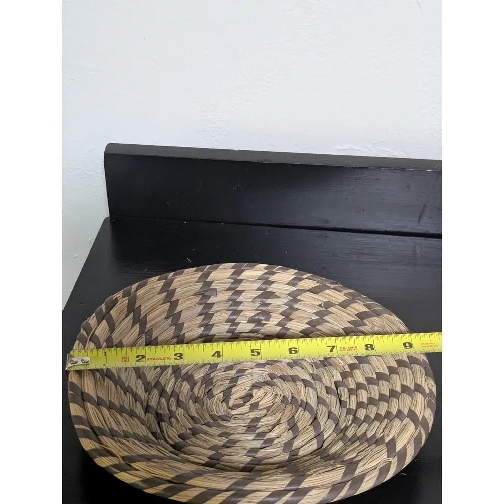 Handwoven Grass Coiled Baskets (Set of 2) Wall‎ Hanging or Table Top